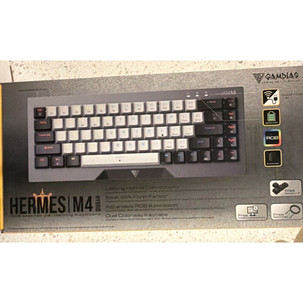 Gambdias Hermes m4 Hybrid rgb Compact Mechanical Gaming Keyboard Wireless